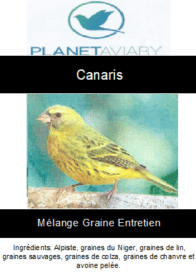 Mélange de graines sélection pour canaris